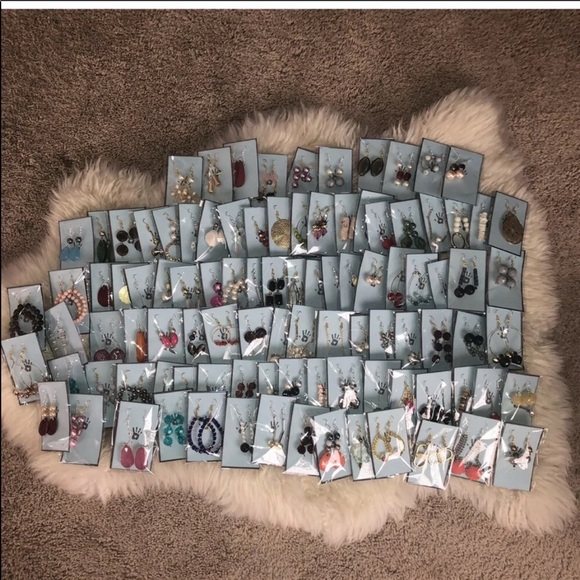 100 pairs of handmade earrings wholesale / bulk - Picture 3 of 4